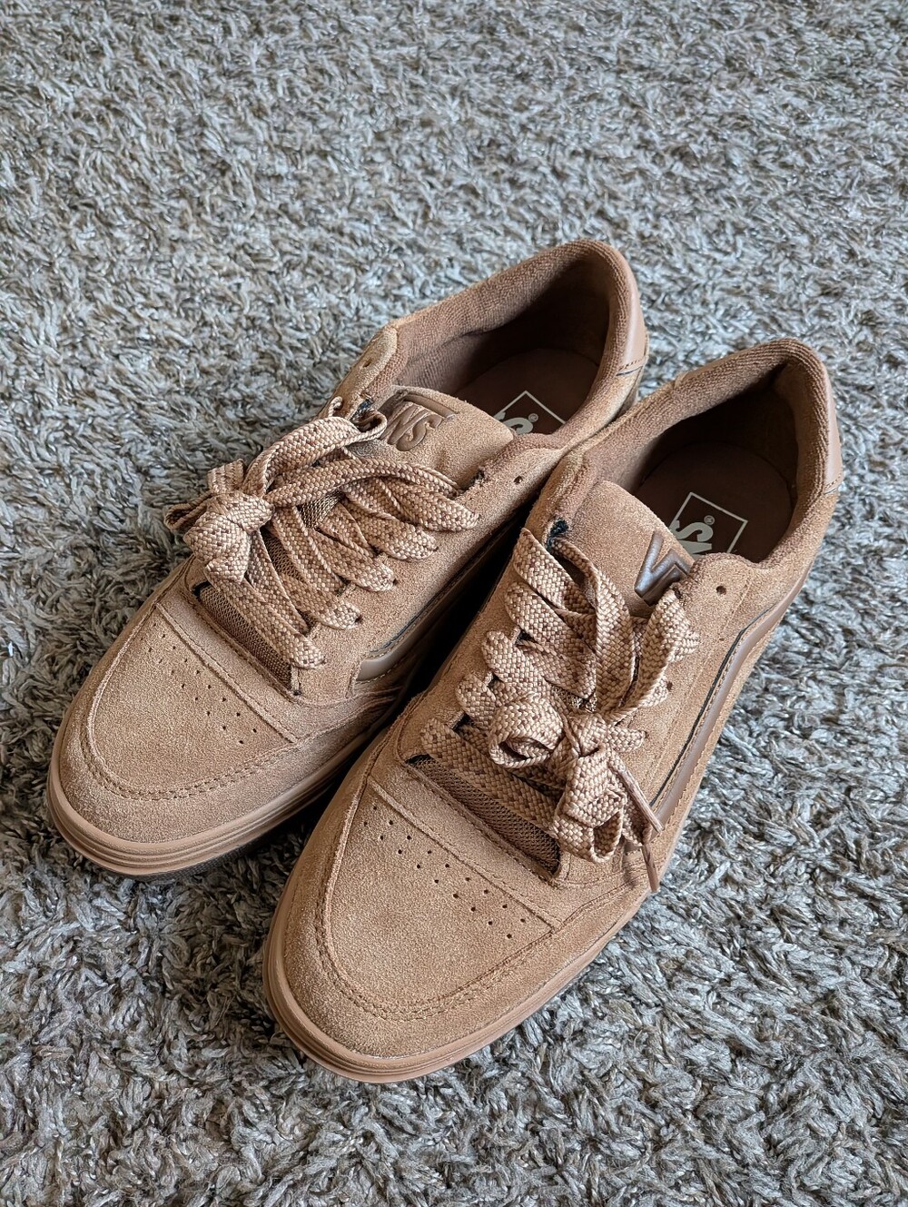 Vans Hylane Tonal Chipmunk Brown Suede Shoes Men's 8.5 NEW